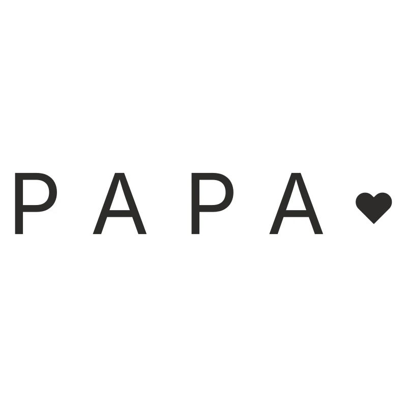 Papa mit Herz – Minimalistisches Love Textdesign