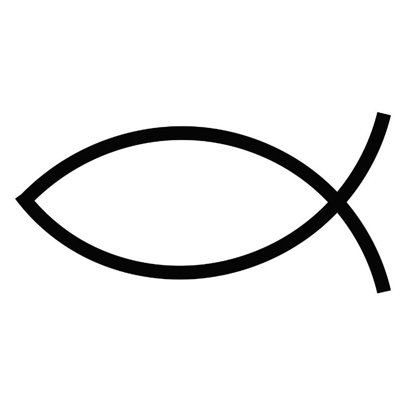 Jésus poisson noir Ichthys poisson poisson poisson
