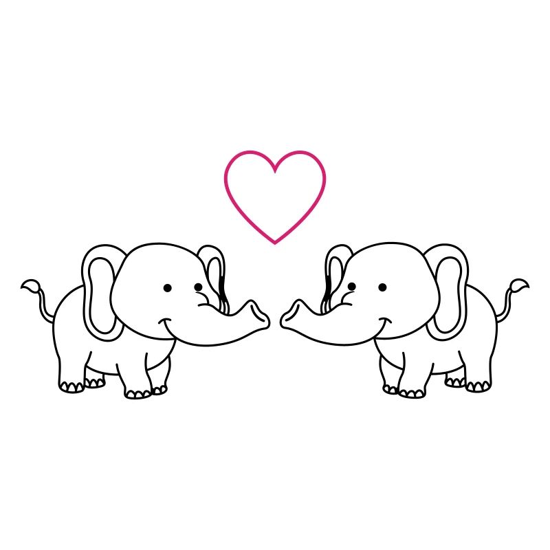 Éléphants amoureux