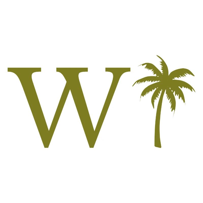 Lettre w vert Palm