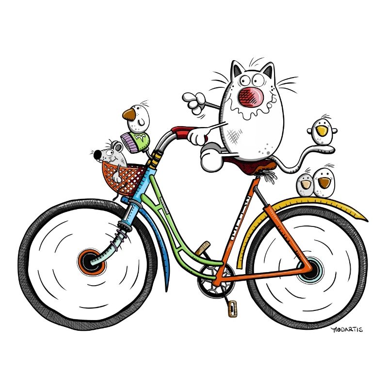 Chat à vélo
