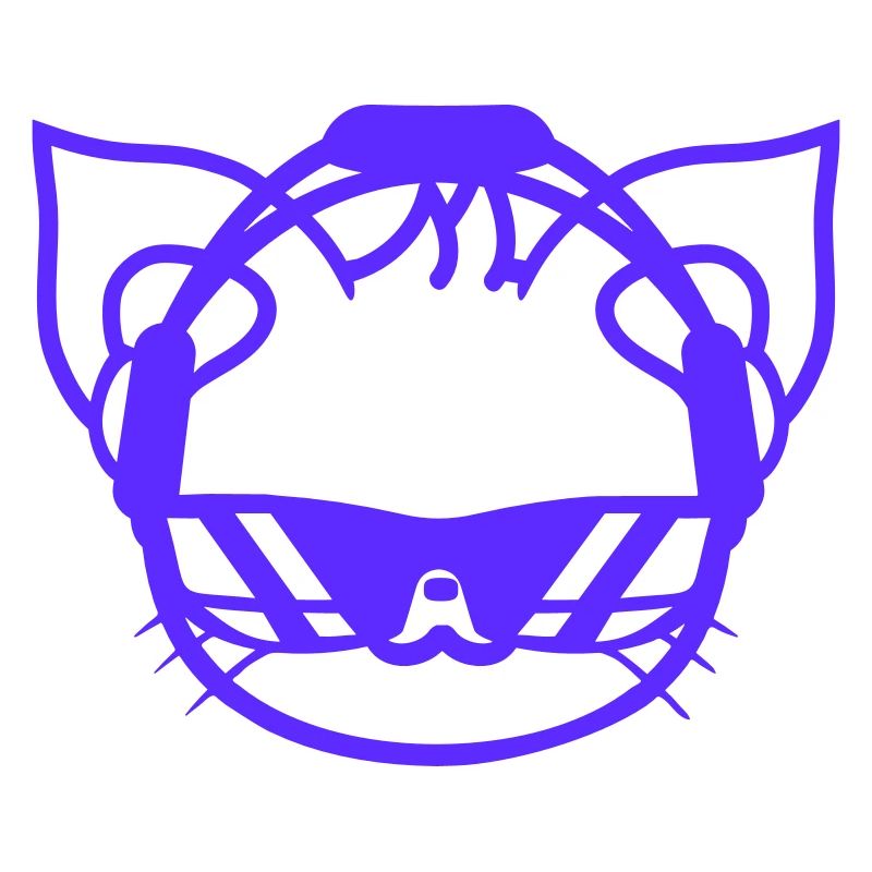 Cool Cute DJ Cat Animal Head Pet Kitten