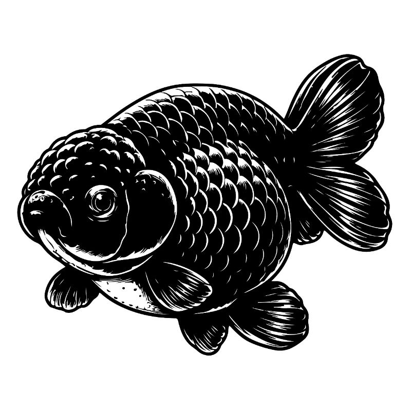 High Quality Black Ranchu Goldfish