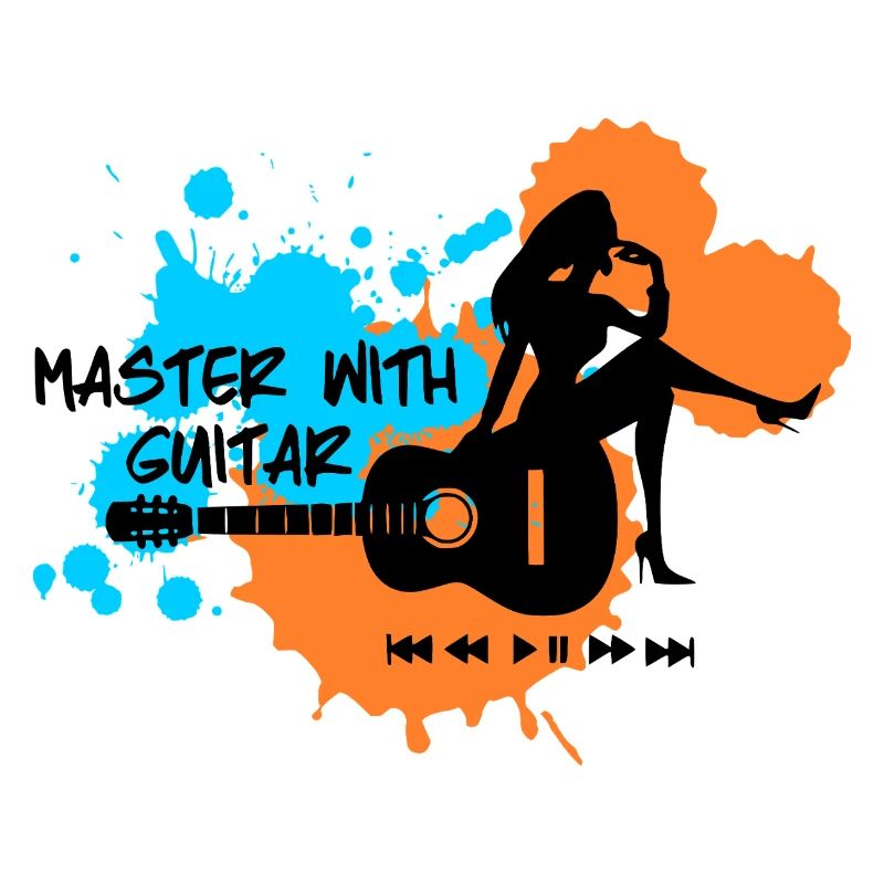 Master with guitar - Blau Orange