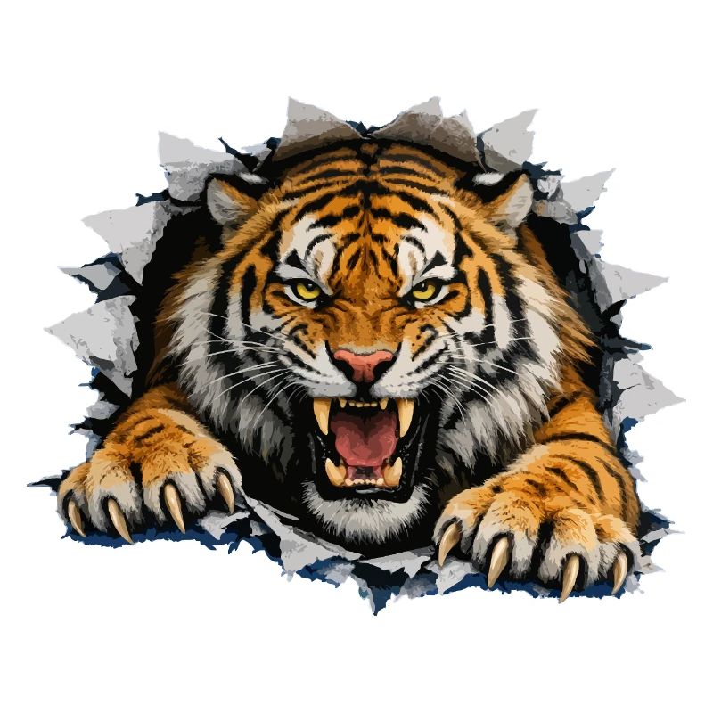 Perce du tigre sur les vêtements