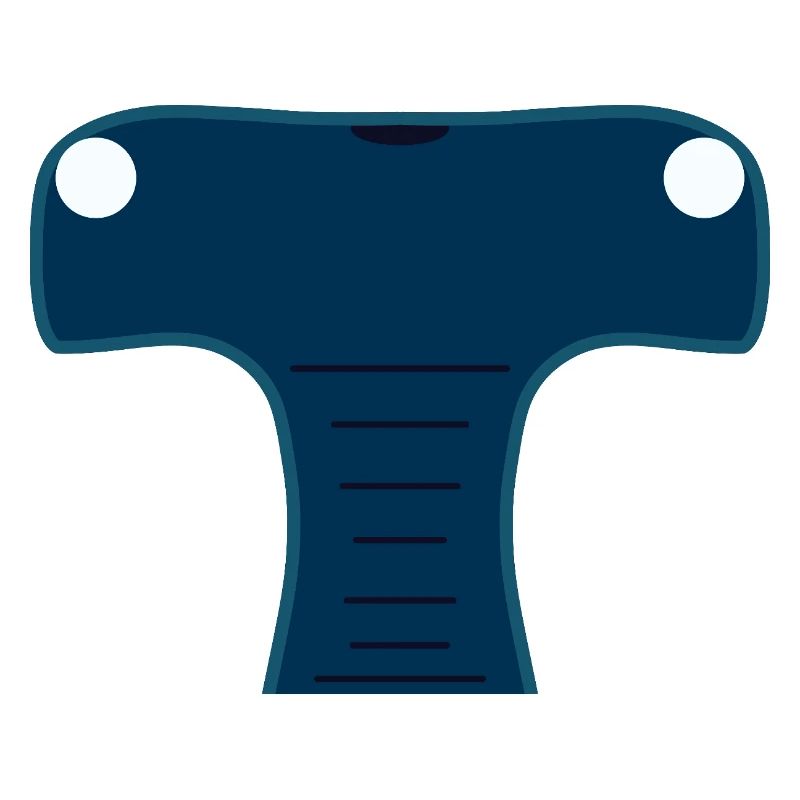 Mitternachtsblauer stilisierter Hammerhai-Kopf