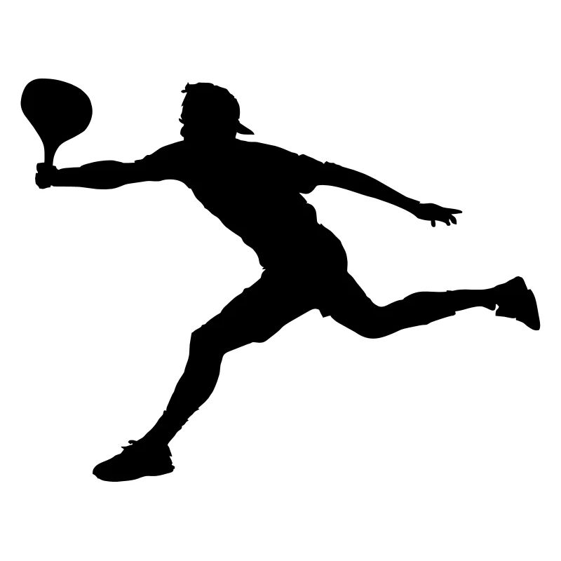 Tennis player in action player shadow image