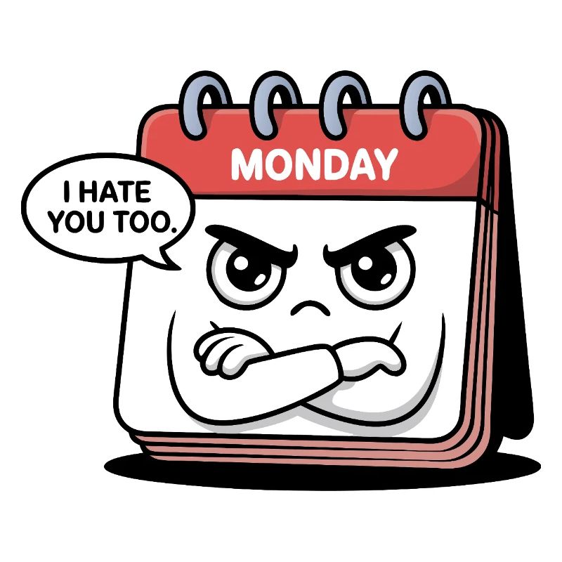 Monday déteste vous trop drôle Jour du calendrier