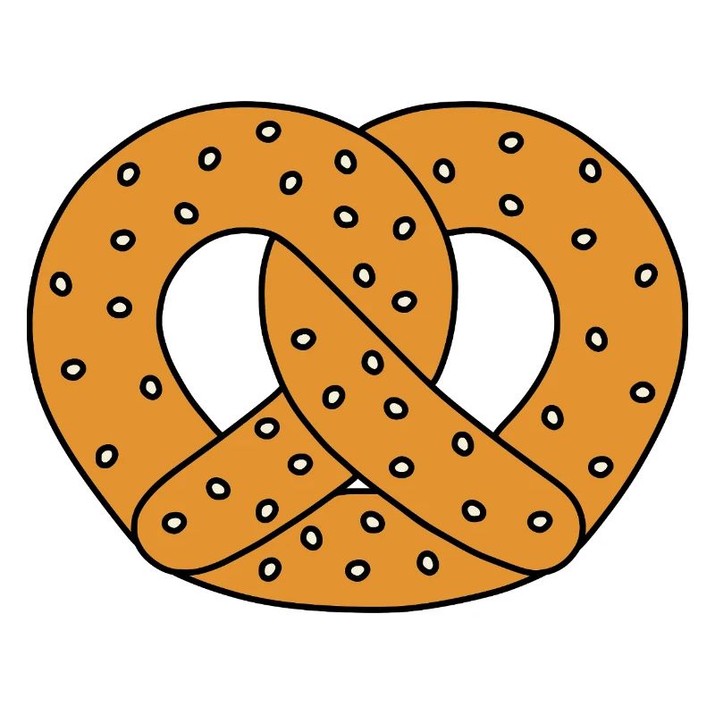 Illustration de bretzel aux graines de sésame