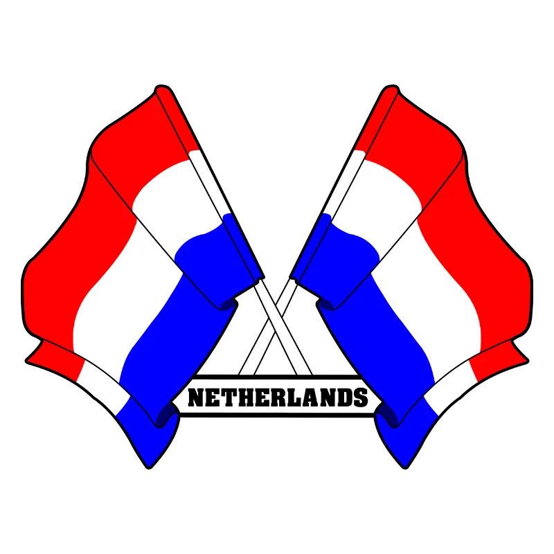 Netherlands Crossed Flags