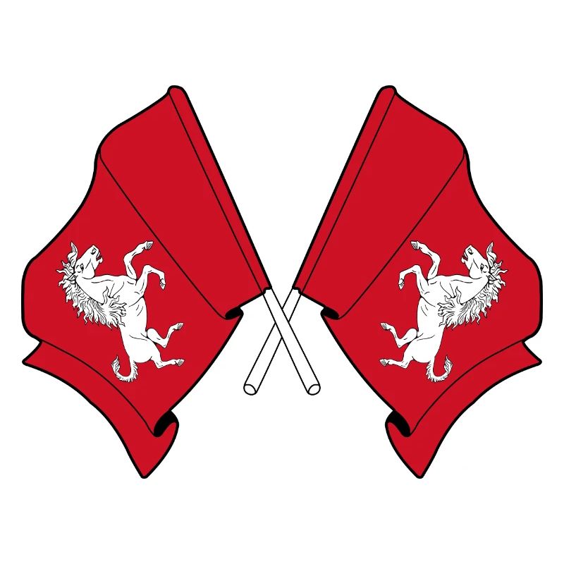 Deux drapeaux croisés Kent