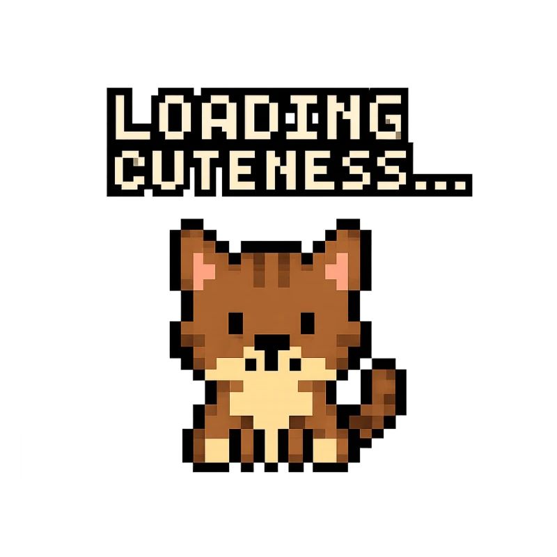 Temps de chargement du chat pixel mignonnerie