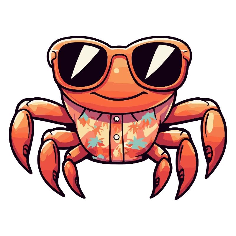 Krebs Krabbe Comic Urlaub