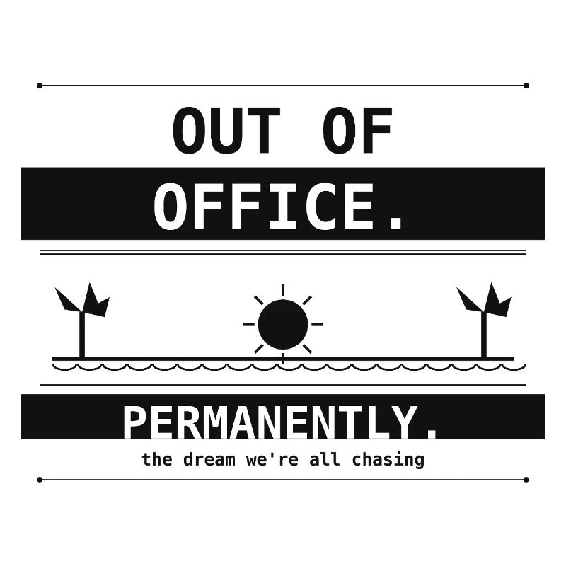 Hors du bureau. Définitivement. La vie de plage.