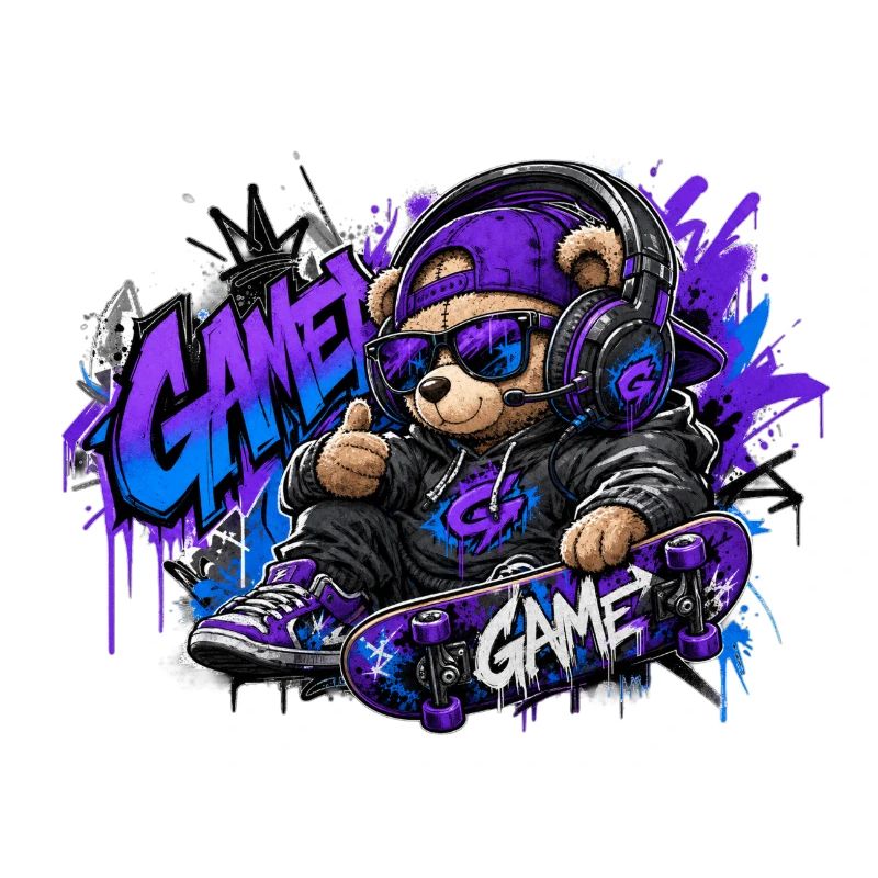 Game Bear Skate Graffiti