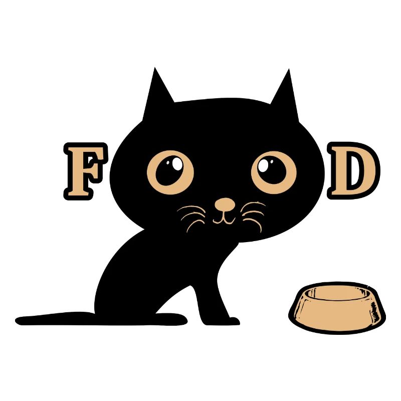 Le chat mignon a faim