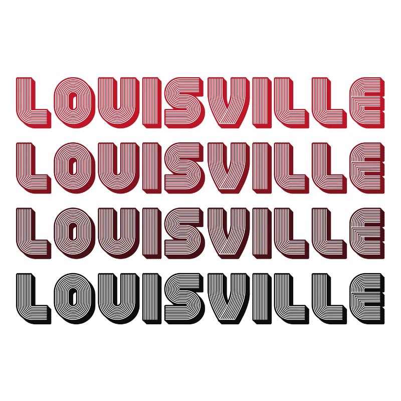 Louisville Gradient Typography