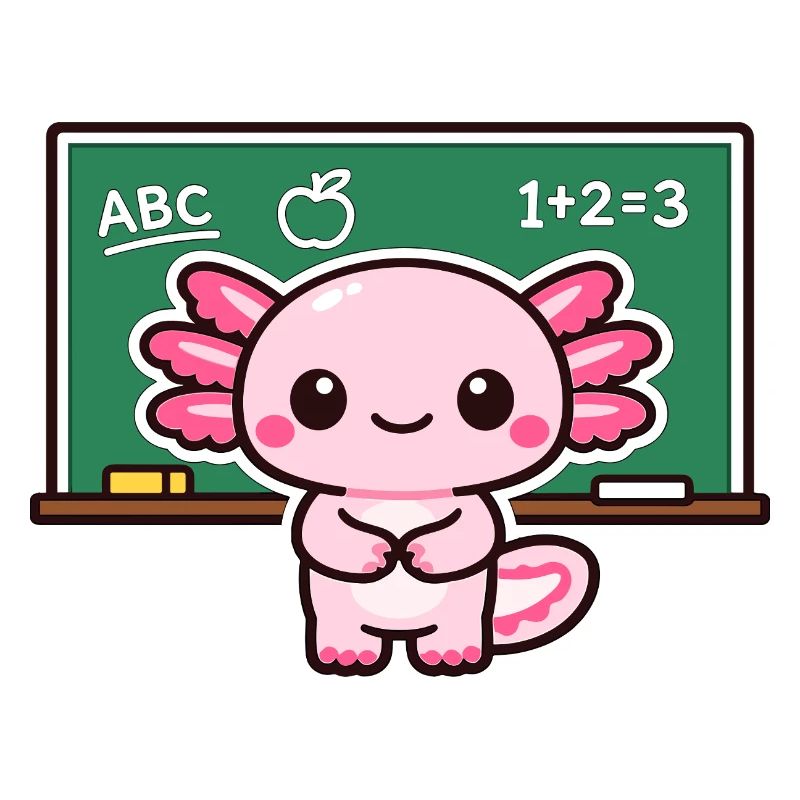 Vengeance de la dette Kawaii avec l’axolotl crayeux