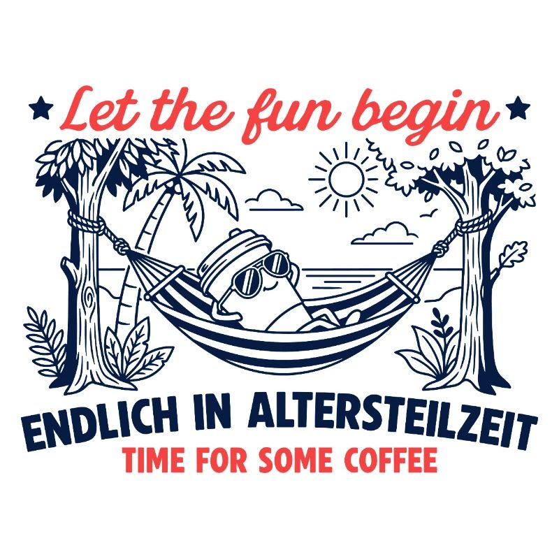Endlich in Altersteilzeit - Retro Kaffee