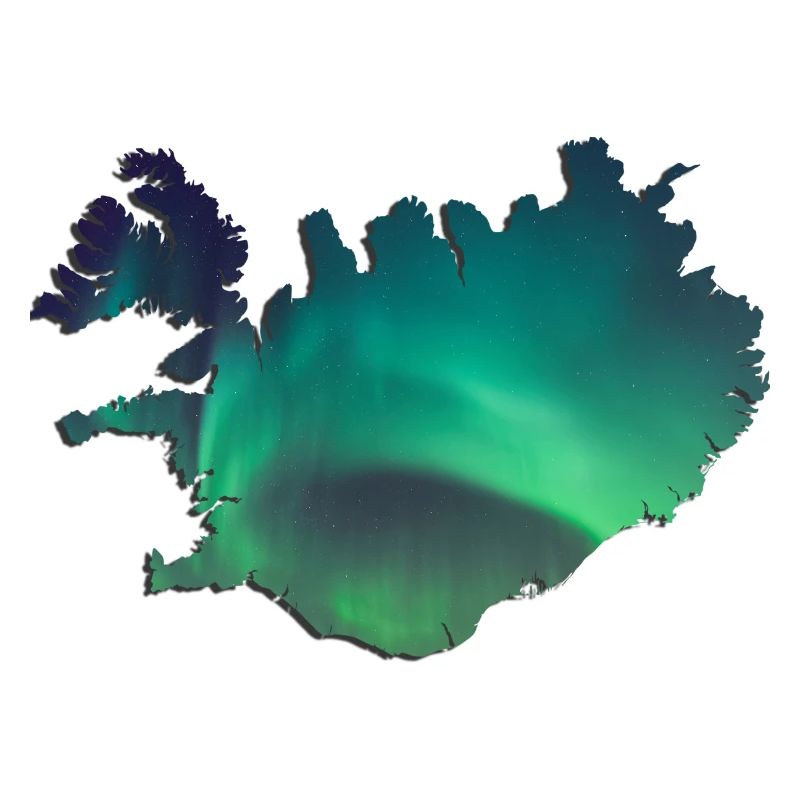 Islande Islande Aurores boréales Conception topographique