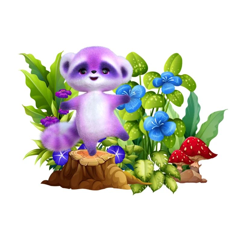 Koala pastel dans le jardin enchanté
