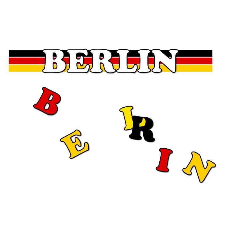 Berlin Banner German Flag Letters