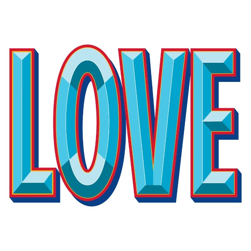LOVE 3D-Ausschnitt