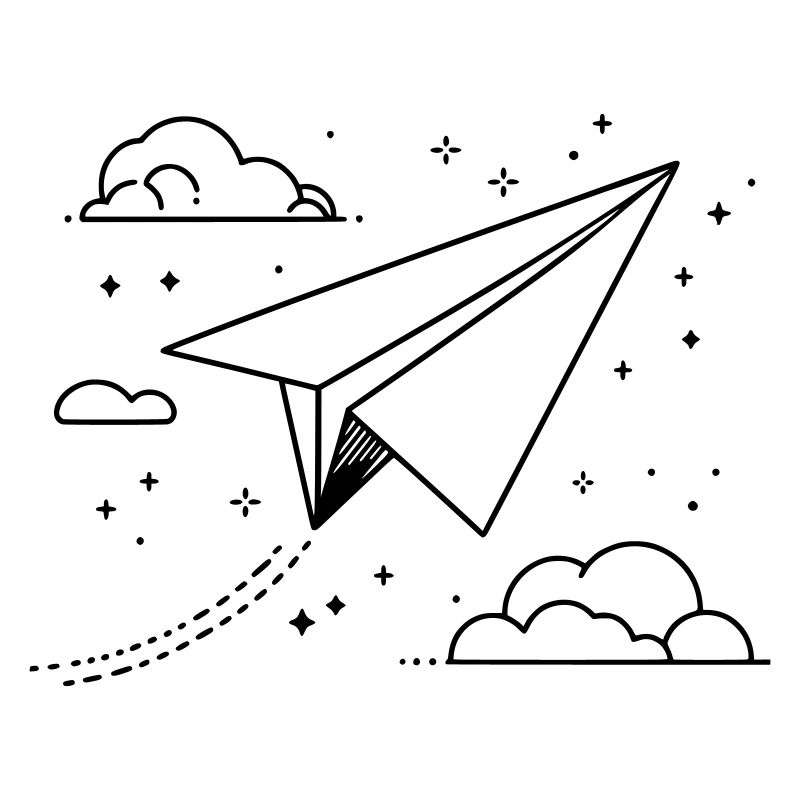 Dessin d’avion en papier