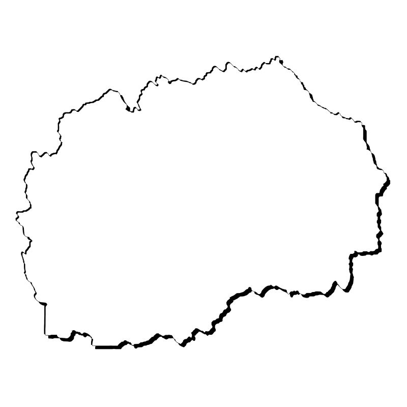 Macedonia map as an outline