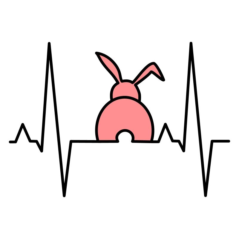 Lapin ludique avec des cœurs