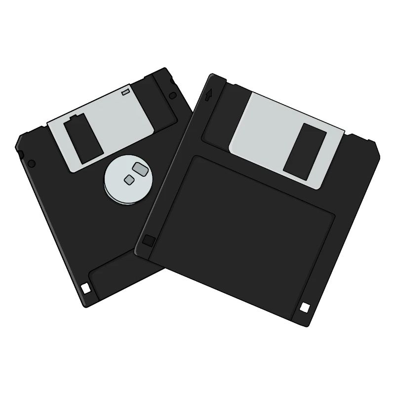 3½ inch high-density vintage floppy diskettes