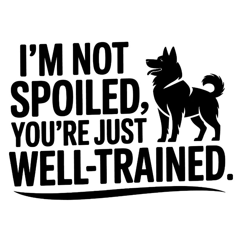 Citation drôle sur le chien Husky gâté