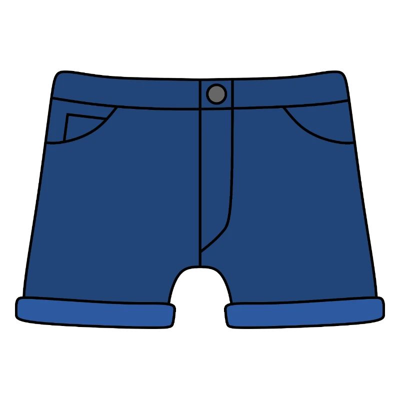 Short décontracté en jean avec ourlet roulé
