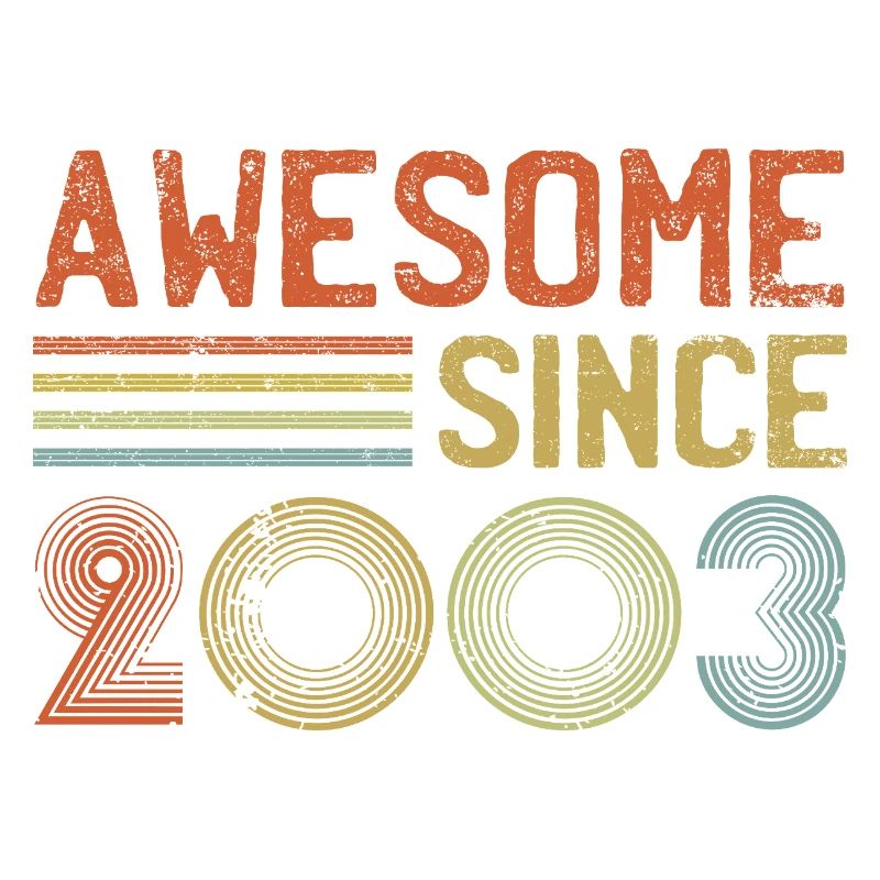 Retro 2003 Feier Diagramm Text