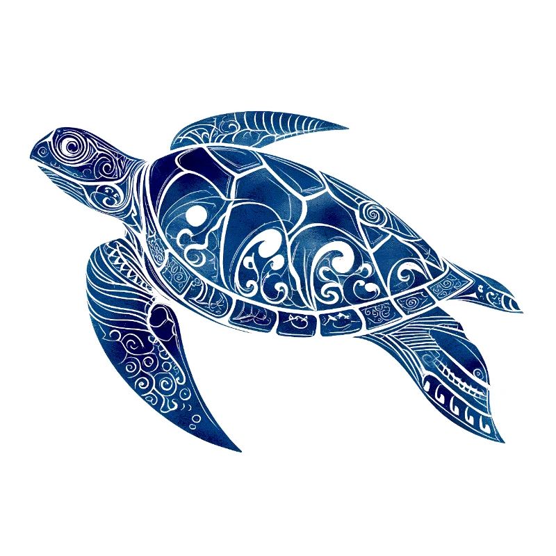 Tribal Turtle Blue – Ocean Design