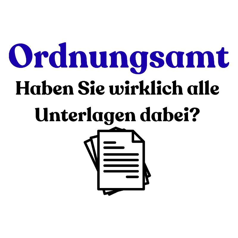Ordnungsamt Blau Typo