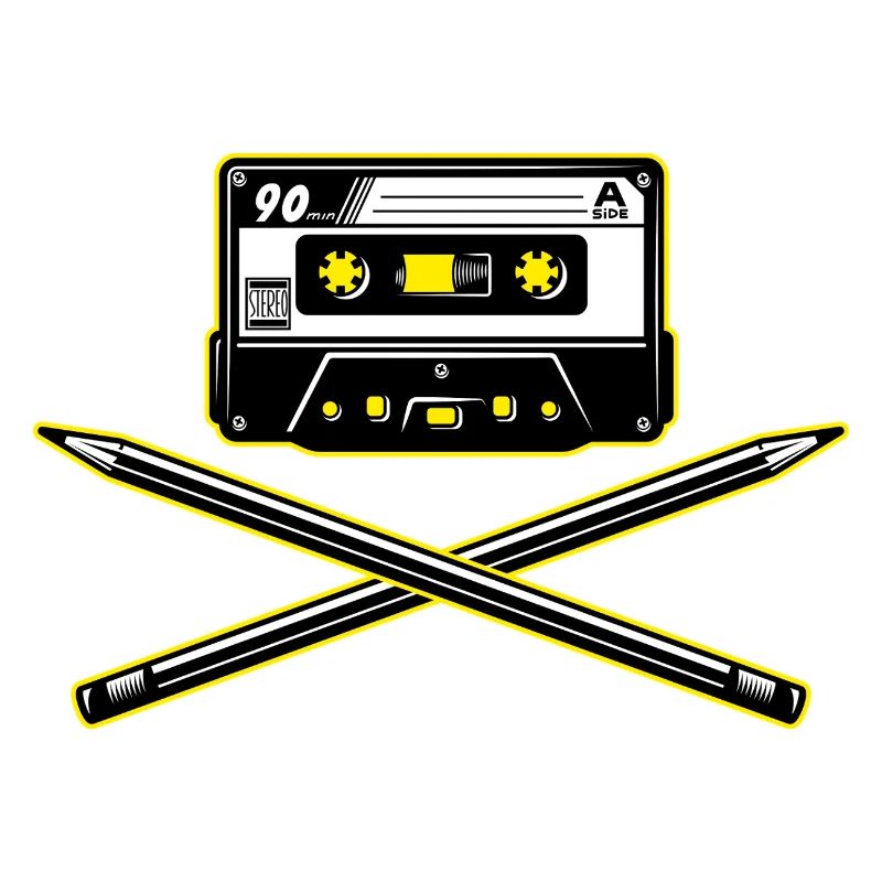 Cassette et crayons