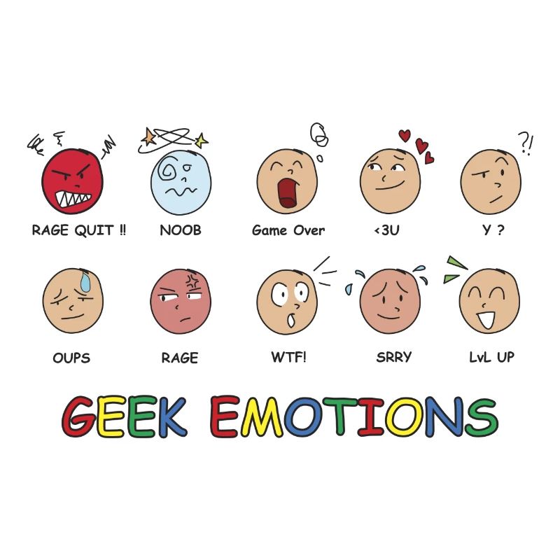 GEEK EMOTIONS - SCHWARZER TEXT