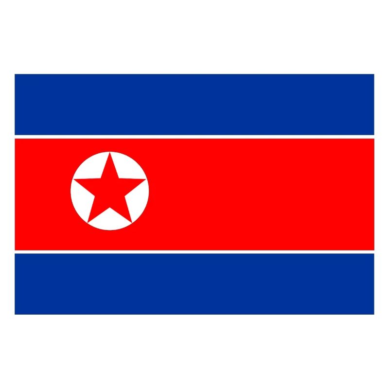 Drapeau du logo de la Corée du Nord Drapeau nord-coréen
