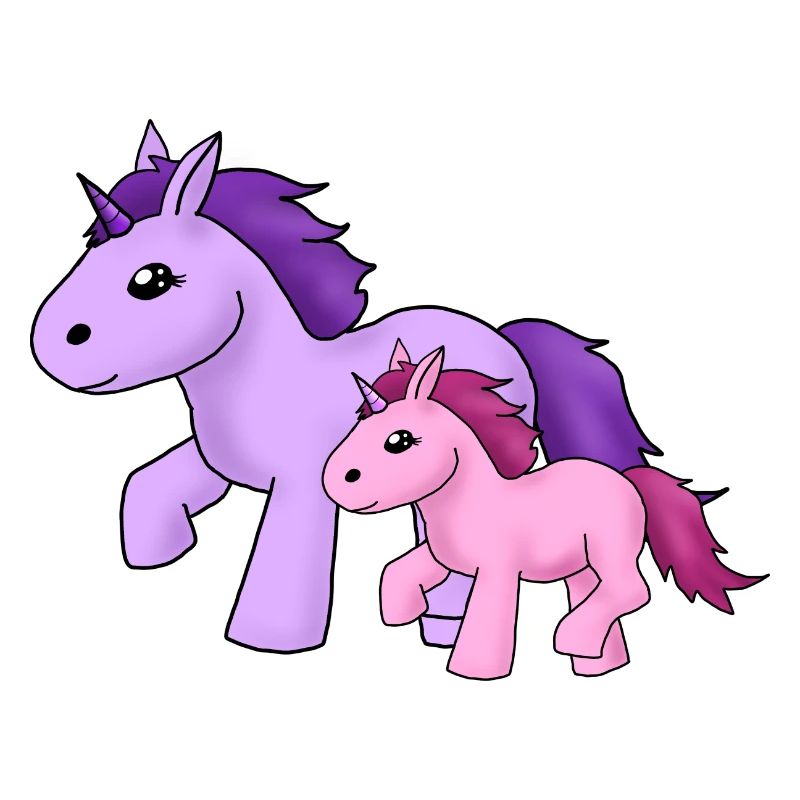 Einhornmama mit Einhornkind