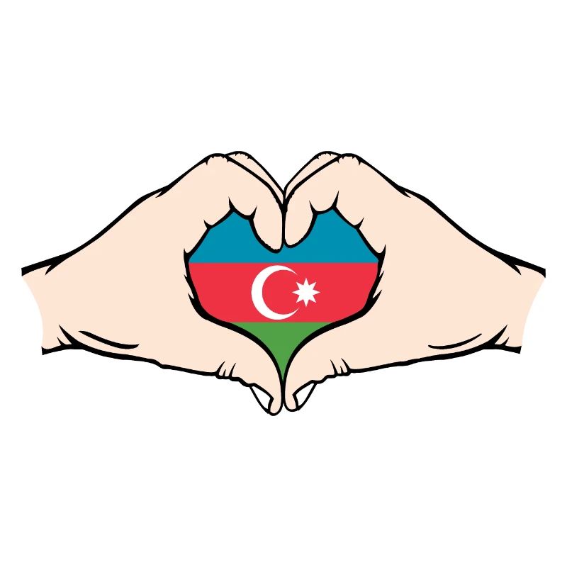 Azerbaijan Heart Shape with Hands