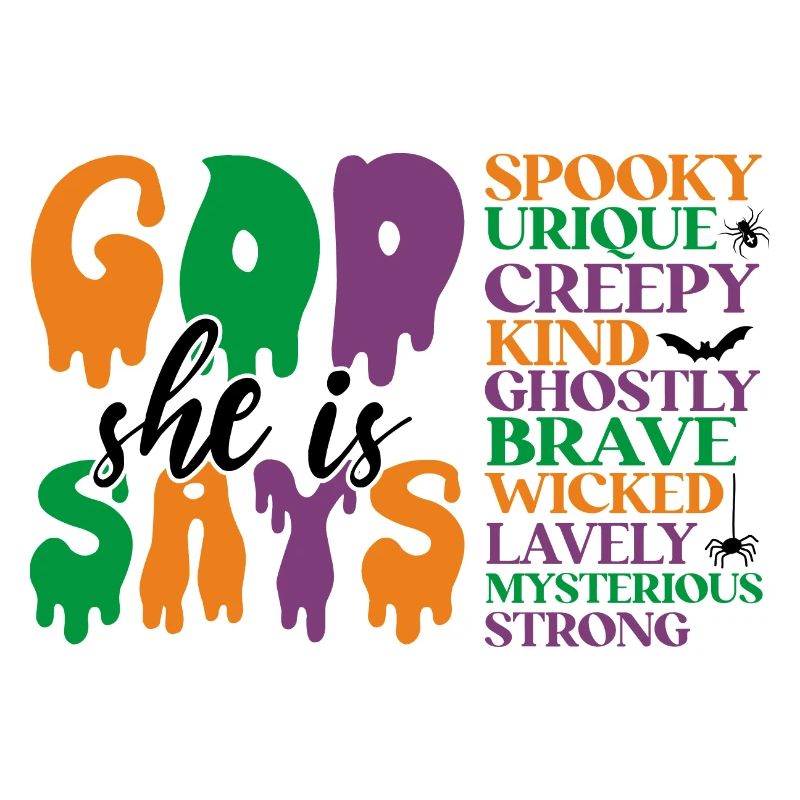 Halloween Ghostly Word Art Design