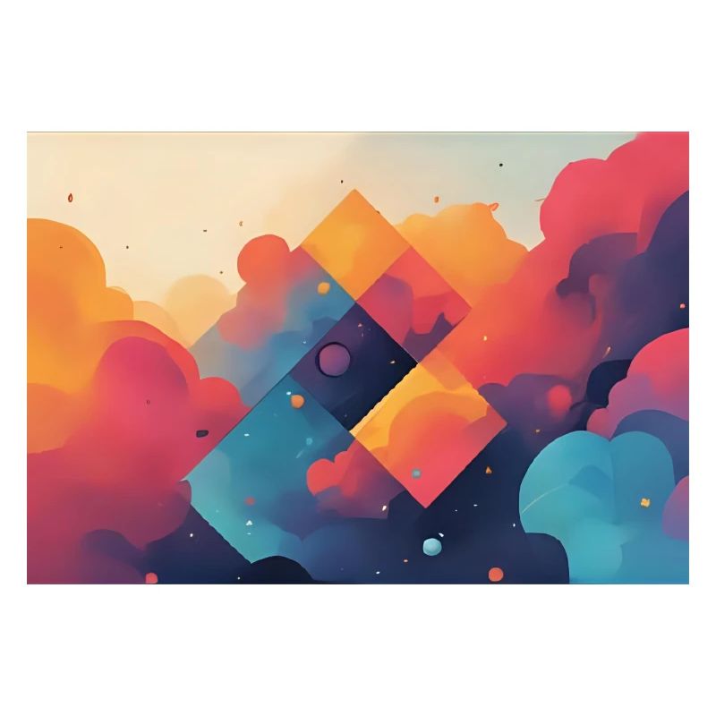 Abstract Shapes of Colored Clouds