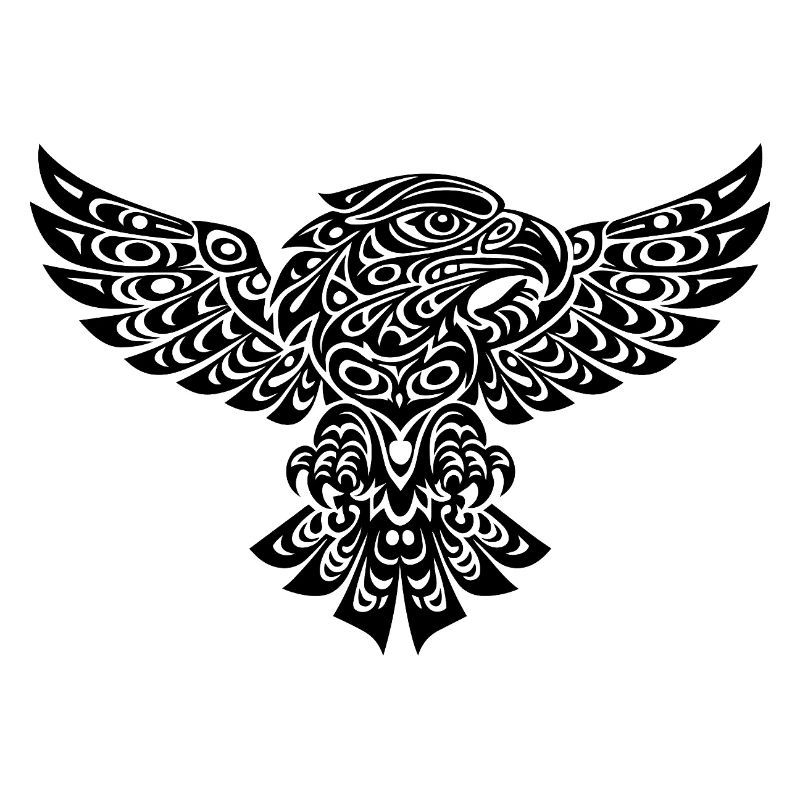 Tribal Eagle – Powerful Black and White Design