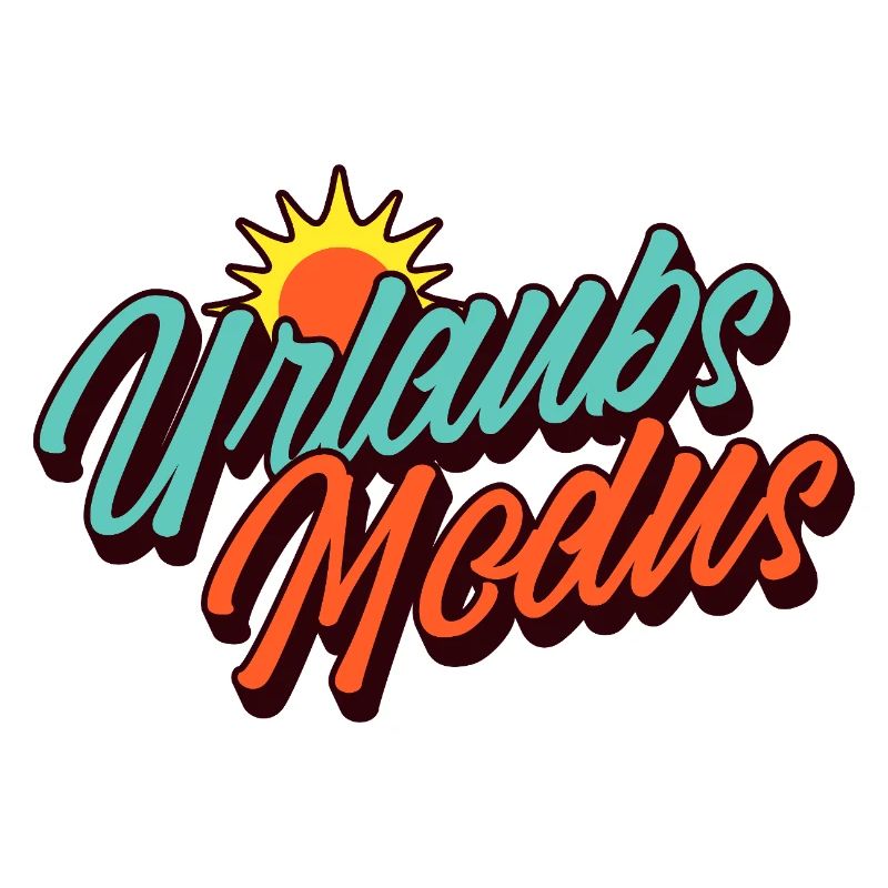 Urlaubsmodus Retro Sommer Sonne Design