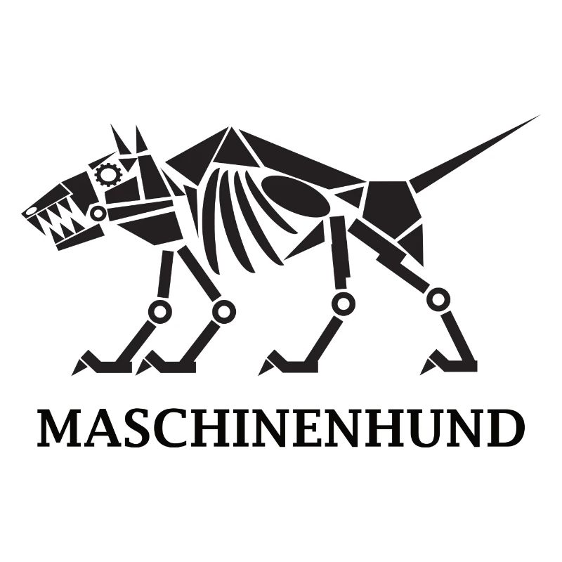 Maschinenhund mit Text