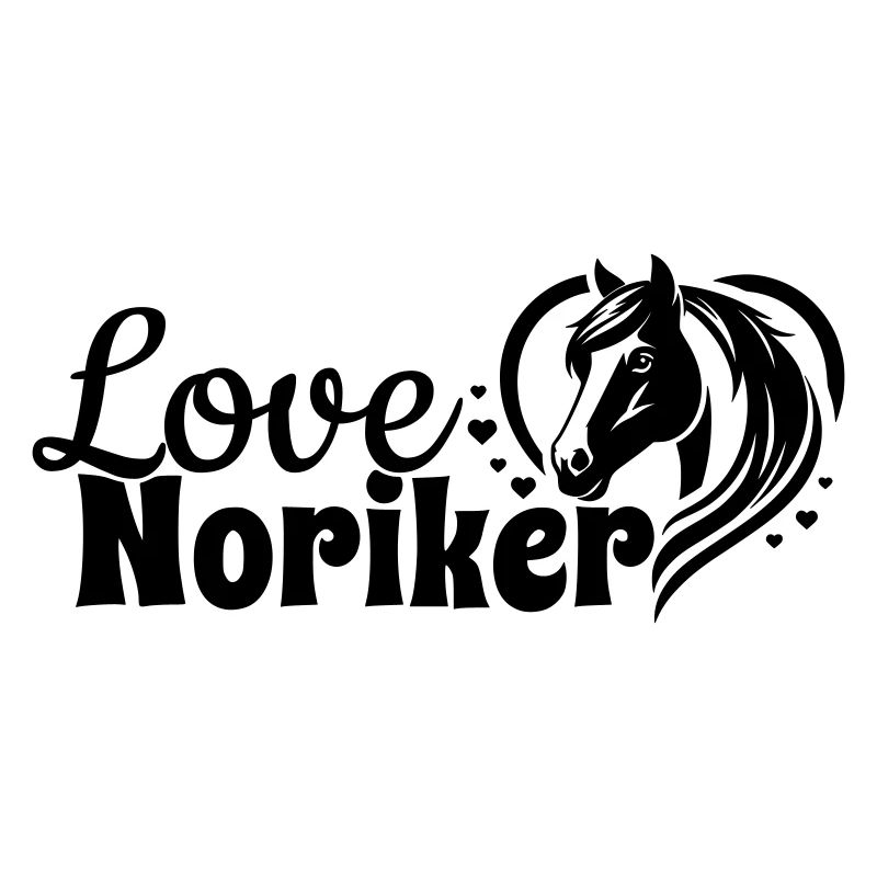 Noriker Love Herz Pferdekopf