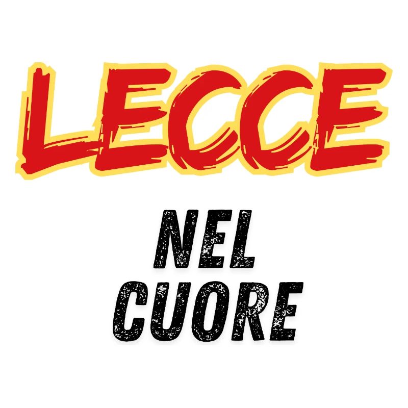 Lecce Jaune Rouge dans le Cœur