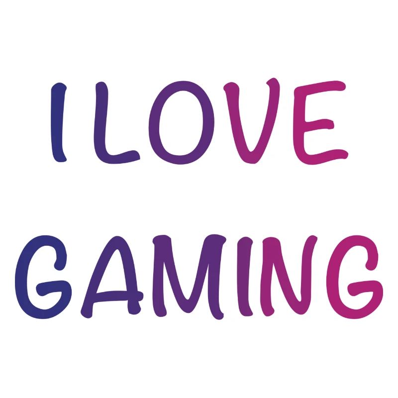 I Love Gaming Gradient Schrift