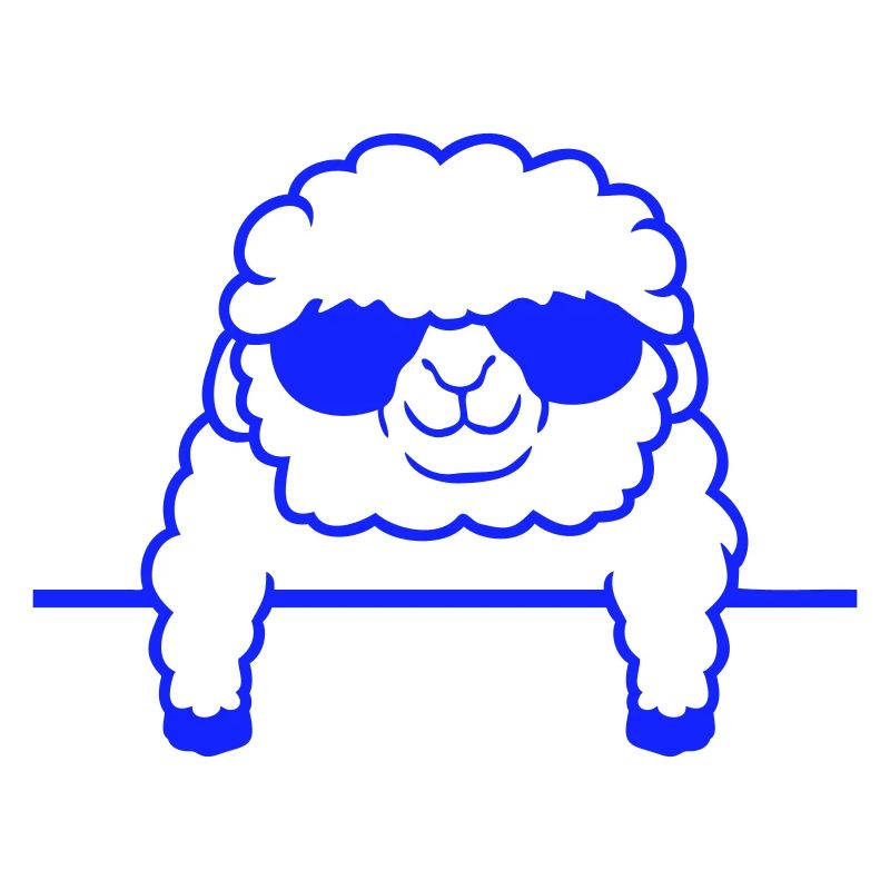 Schaf Hinter Zaun Mauer Sonnenbrille DJ Schäfchen